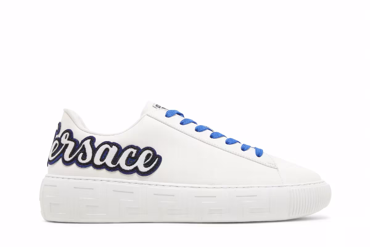 Versace La Greca Varsity Sneaker White, view 2