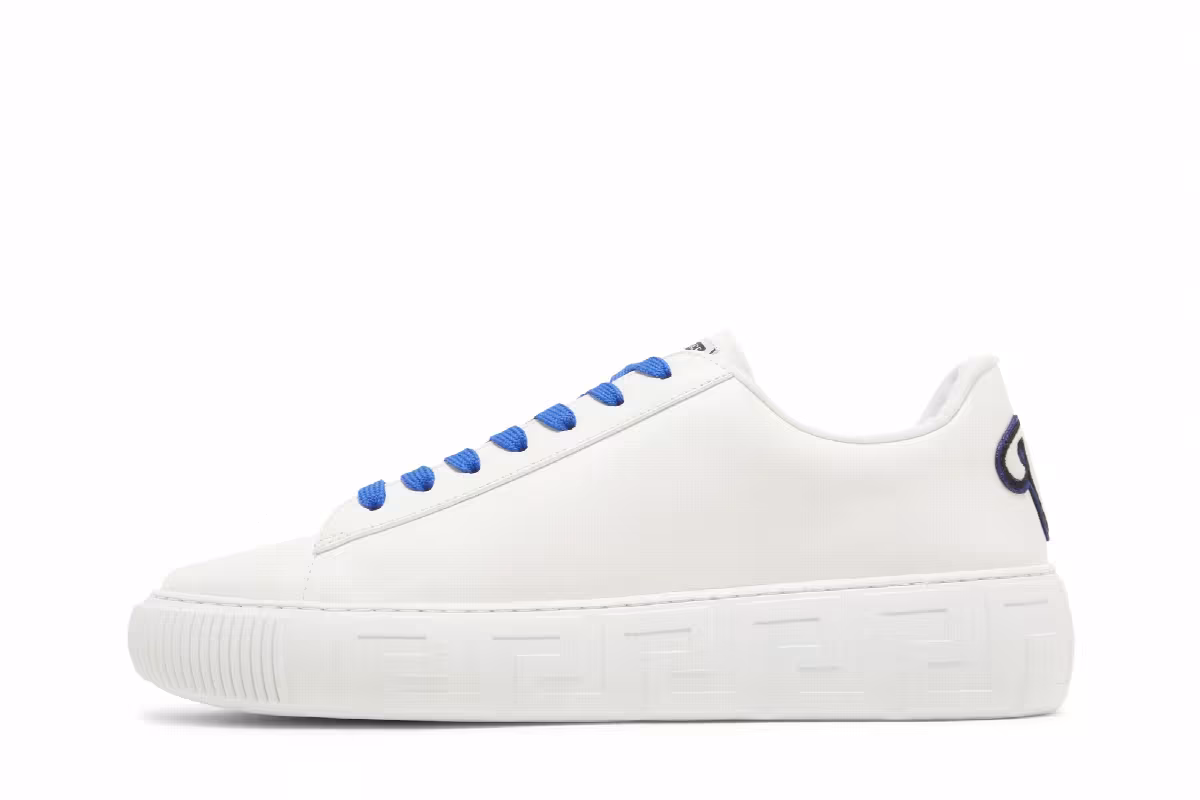 Versace La Greca Varsity Sneaker White, view 4