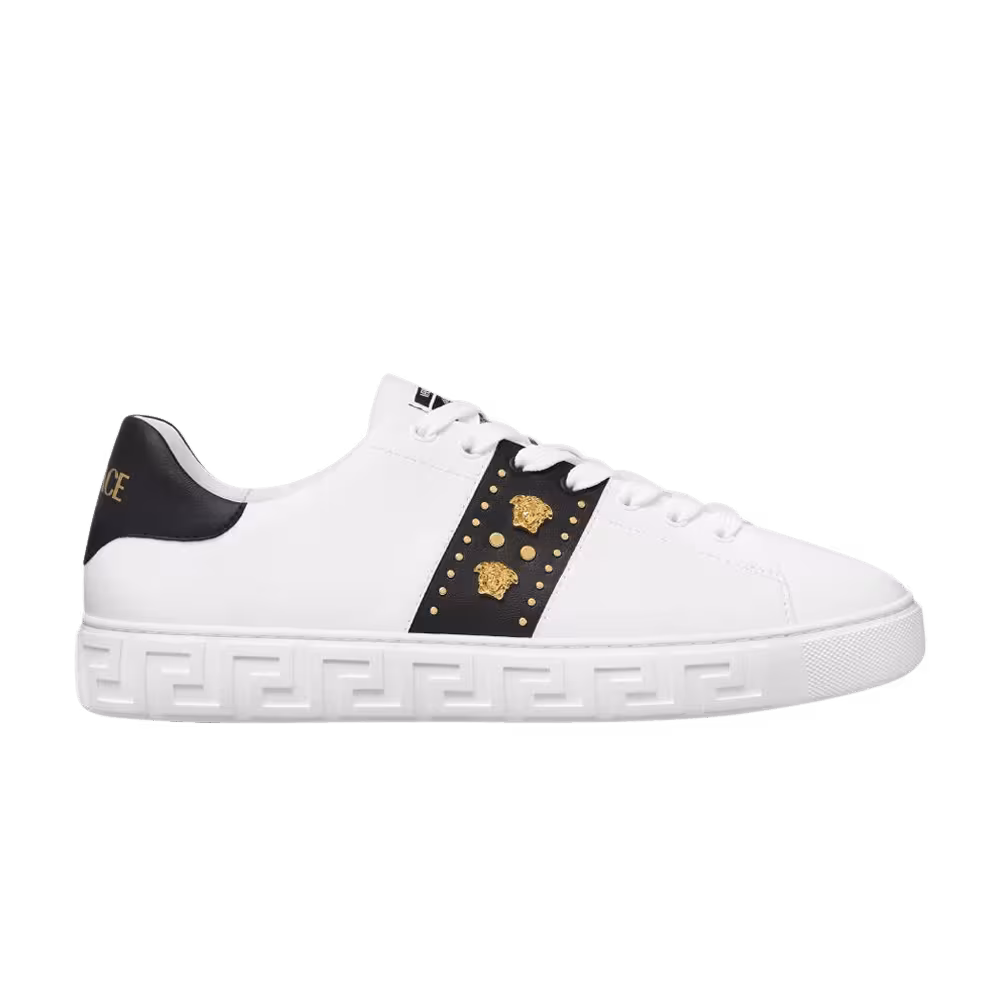 Versace Greca Sneaker Studded Greek - White