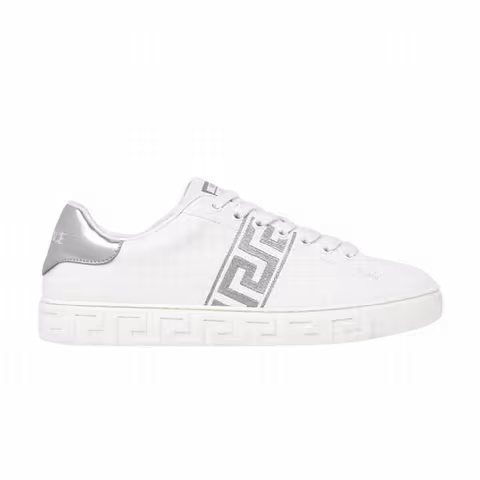 Versace Embroidered Greca Sneaker 'White Silver Palladium'
