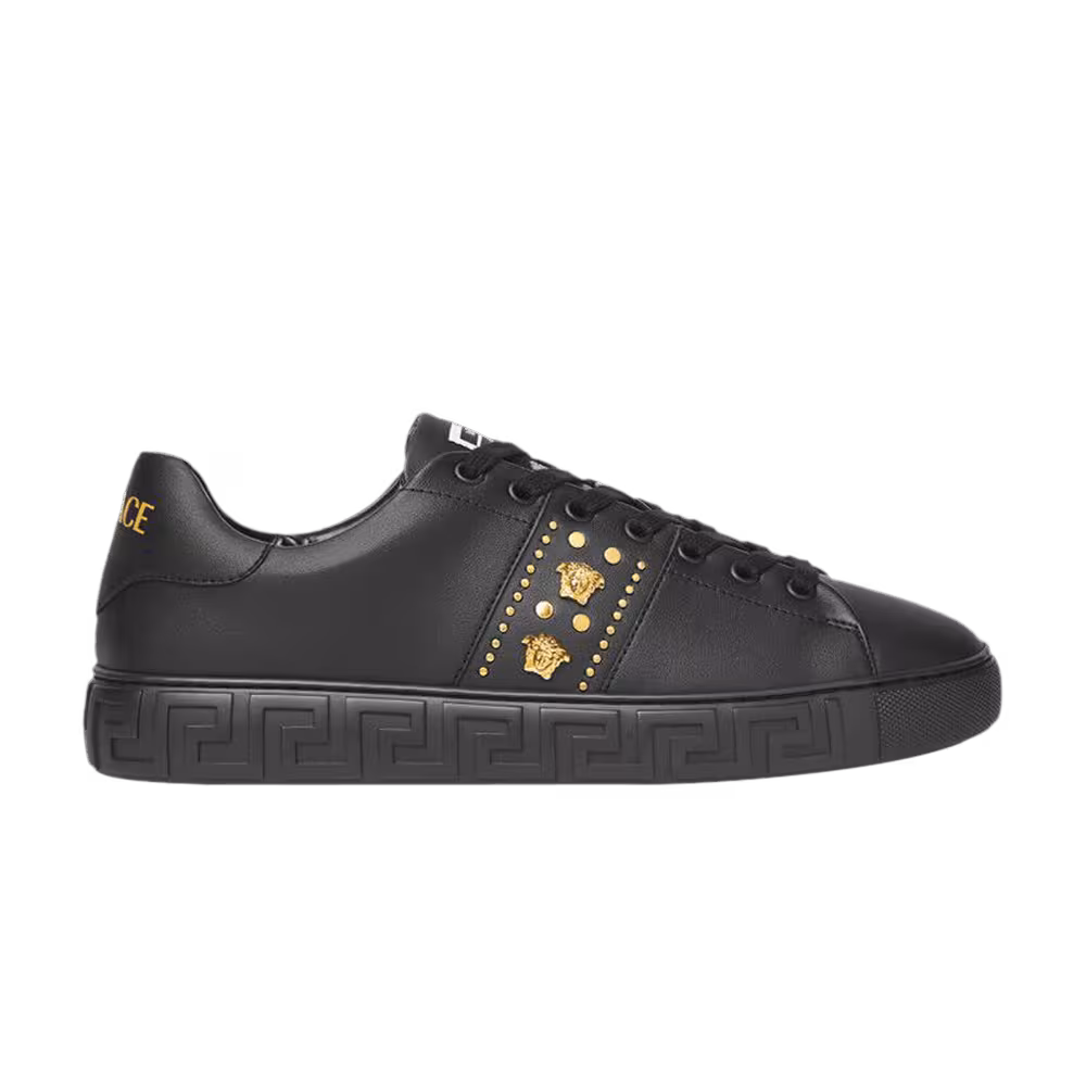 Versace Greca Sneaker Studded Greek - Black