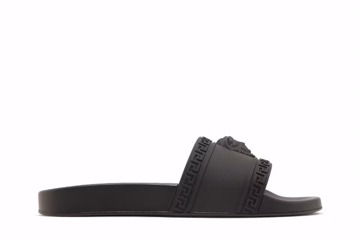 Versace Palazzo Medusa Pool Slide Black, view 2