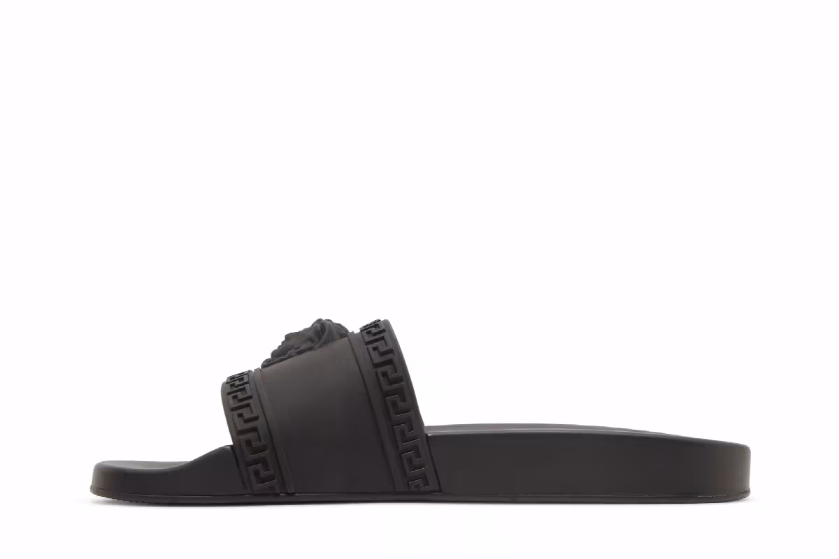 Versace Palazzo Medusa Pool Slide Black, view 4