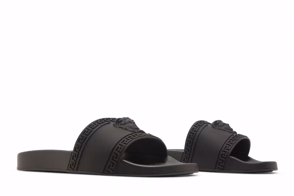 Versace Palazzo Medusa Pool Slide Black, view 9