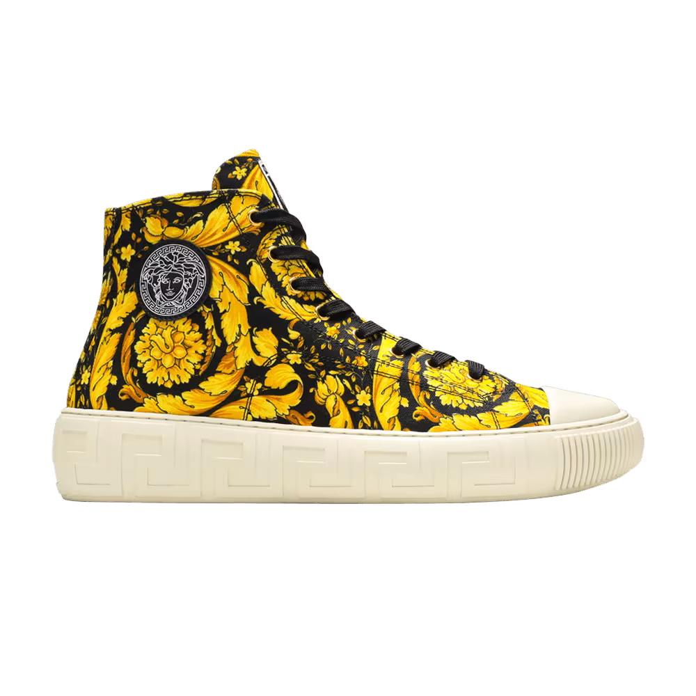 Versace Canvas High Barocco Print - Black Gold
