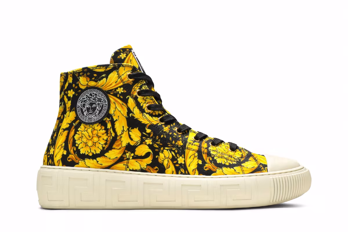 Versace Canvas High Barocco Print - Black Gold, view 2