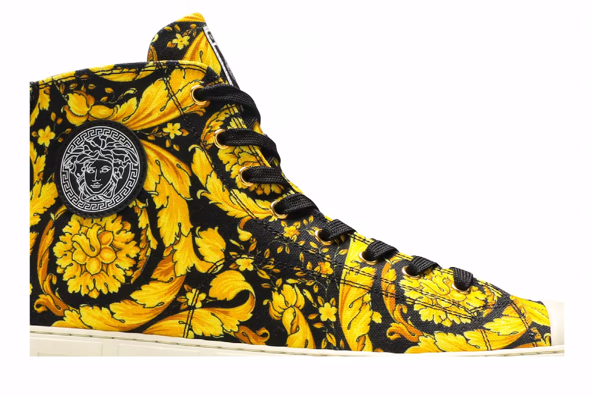 Versace Canvas High Barocco Print - Black Gold, view 3