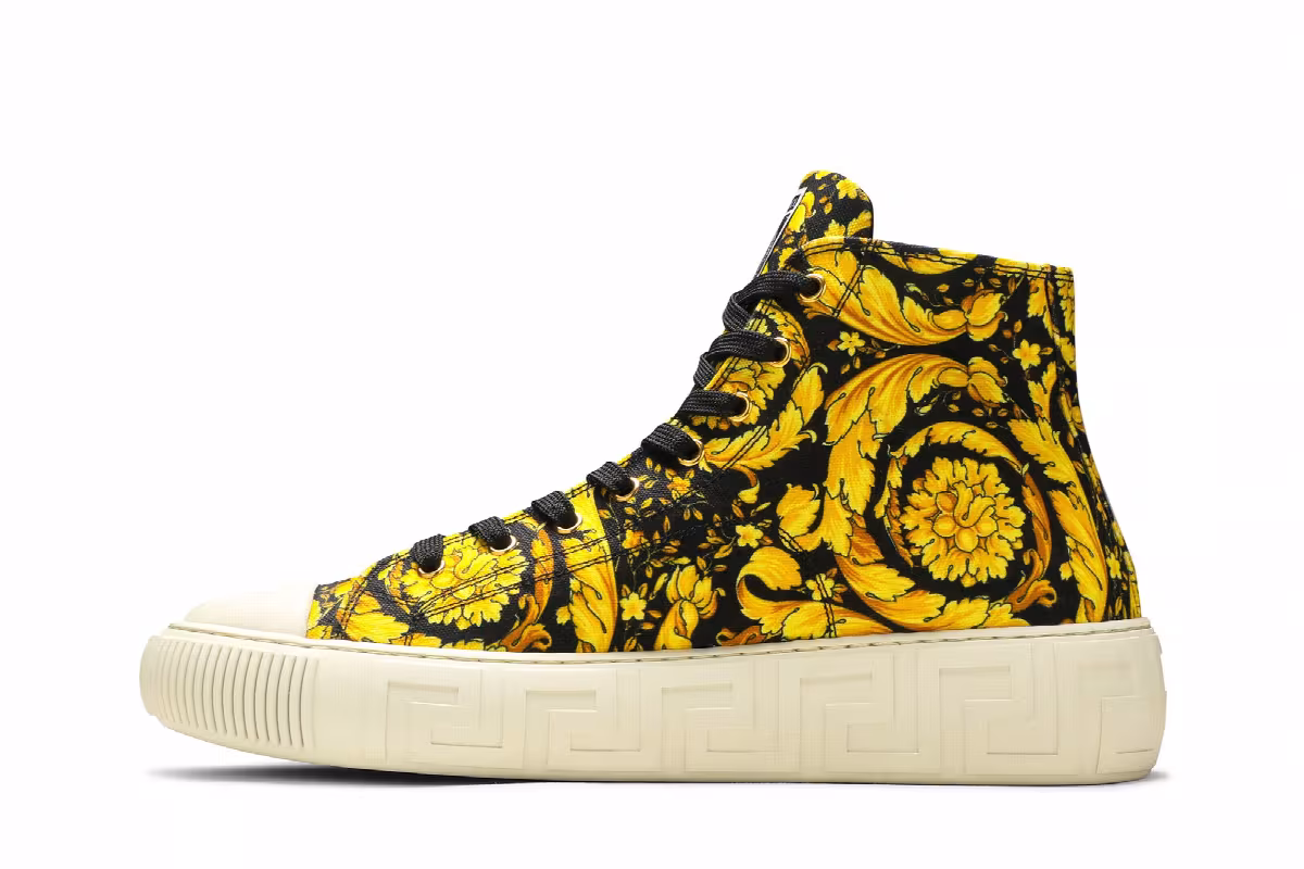 Versace Canvas High Barocco Print - Black Gold, view 4