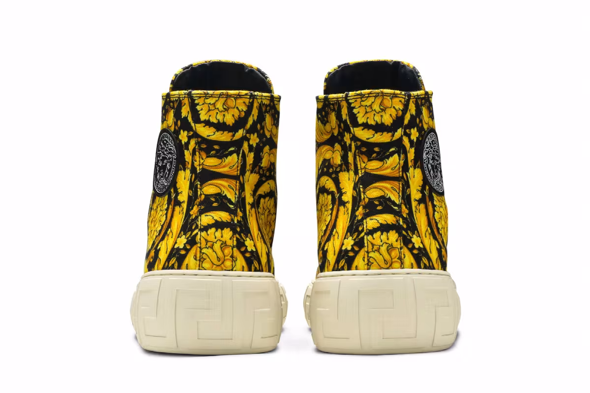 Versace Canvas High Barocco Print - Black Gold, view 7
