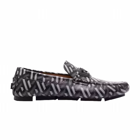 Versace La Greca Penny Loafer 'Grey'