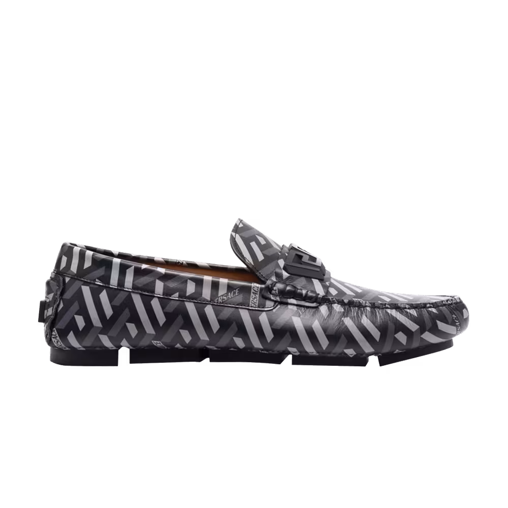 Versace La Greca Penny Loafer Grey