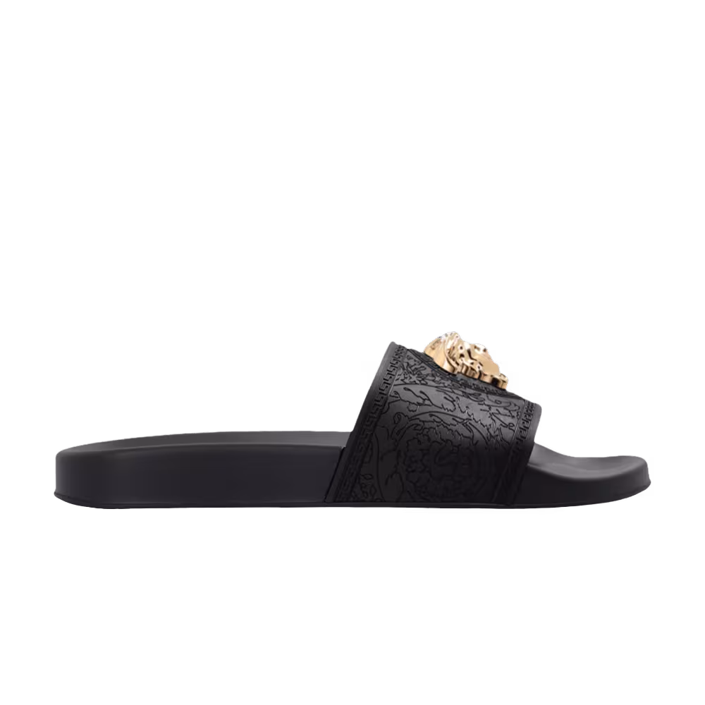 Versace Women's Palazzo Medusa Pool Slide Black 2021