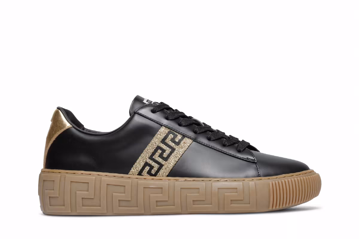 Versace Greca Sneaker Black Gold, view 2