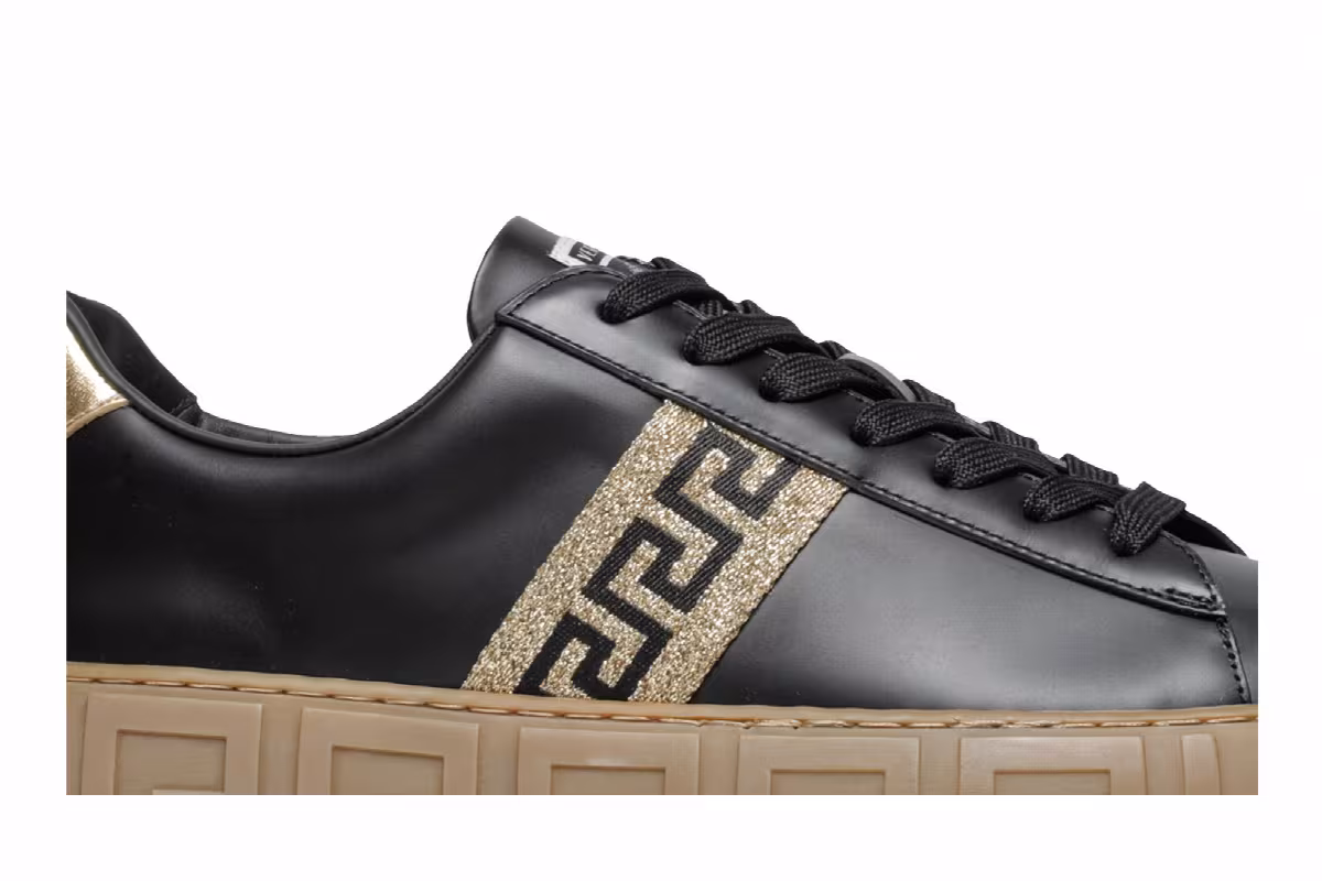 Versace Greca Sneaker Black Gold, view 3