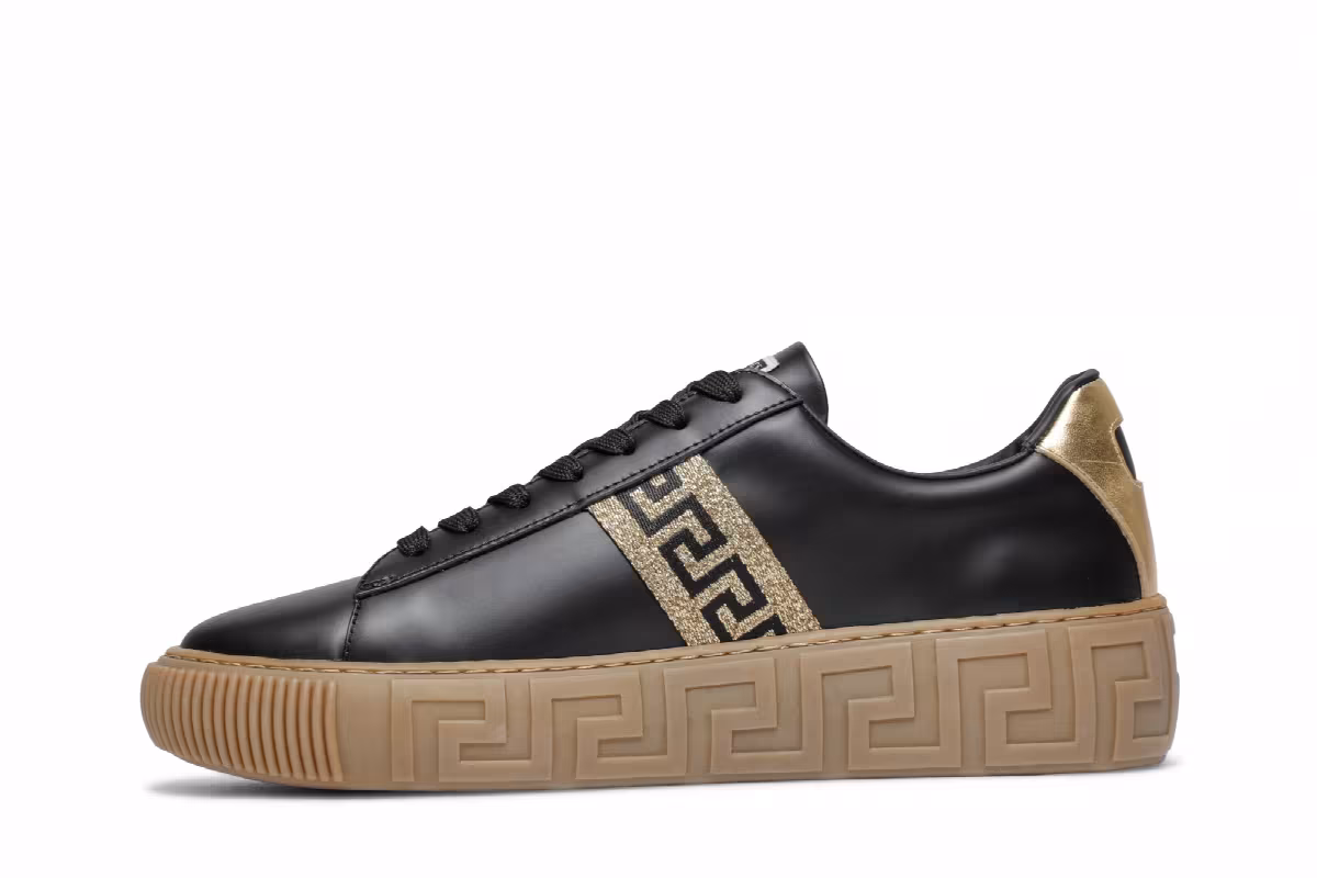 Versace Greca Sneaker Black Gold, view 4
