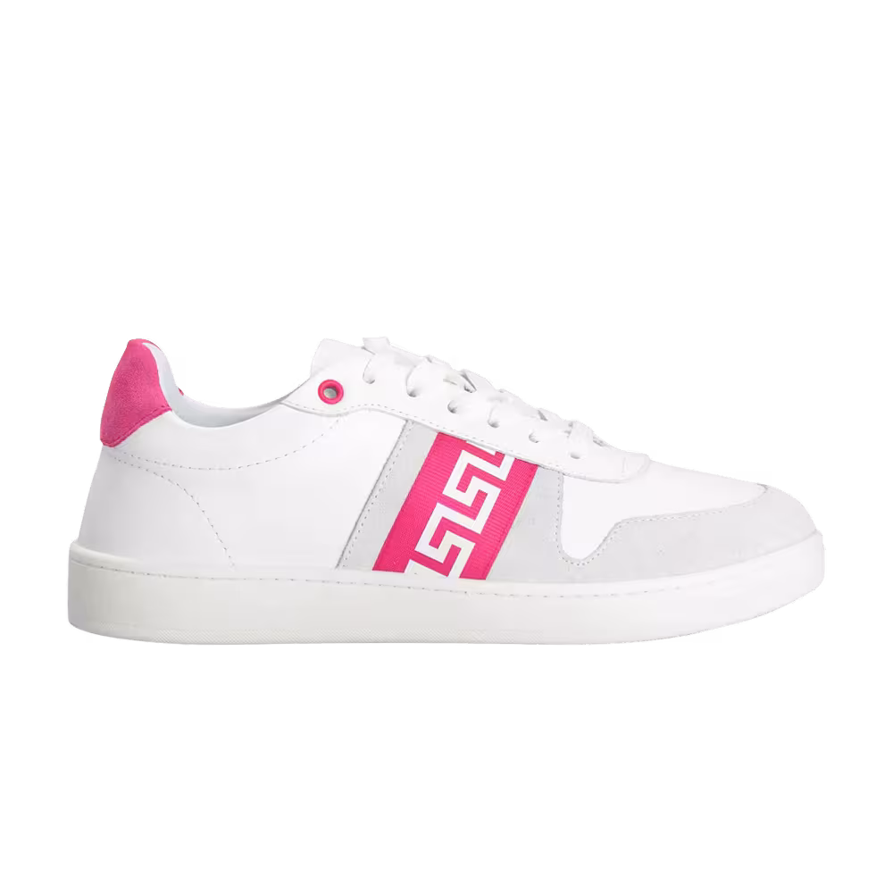 Versace Women's La Greca Sneaker White Pink