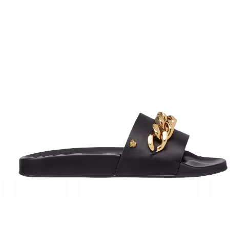 Versace Pool Slide 'Medusa Chain - Black'