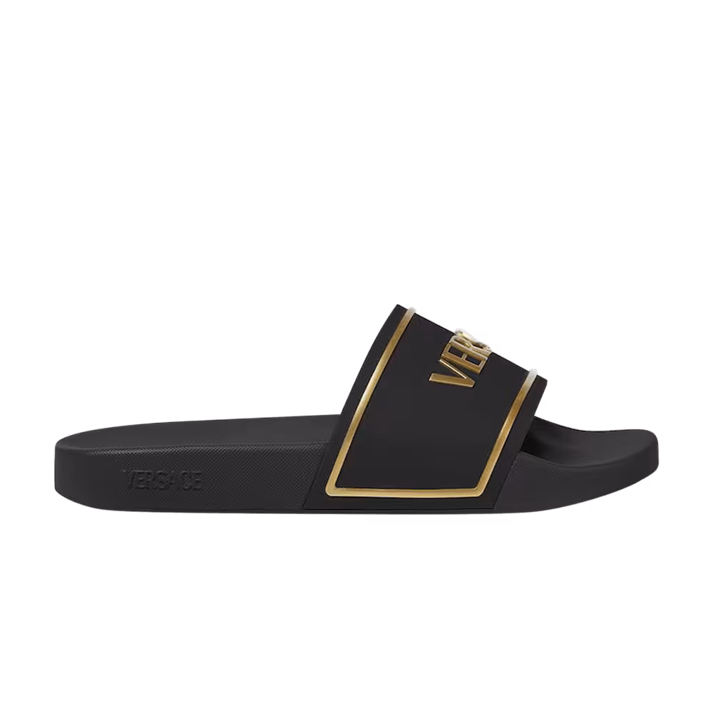 Versace Rubber Slider Black