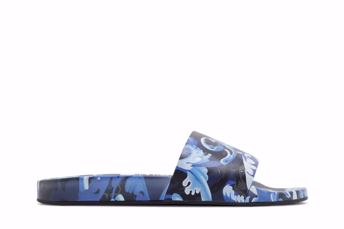 Versace Slide Baroccoflage Print - Blue, view 2