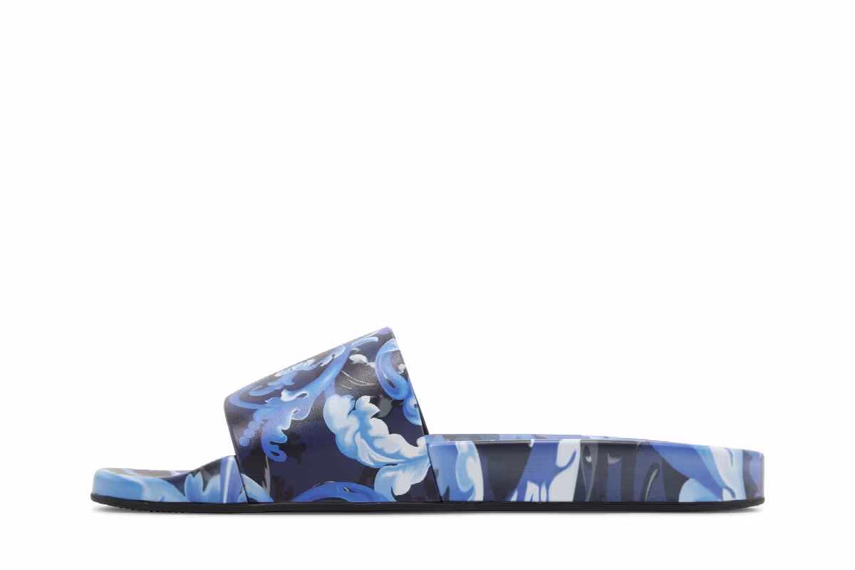 Versace Slide Baroccoflage Print - Blue, view 4