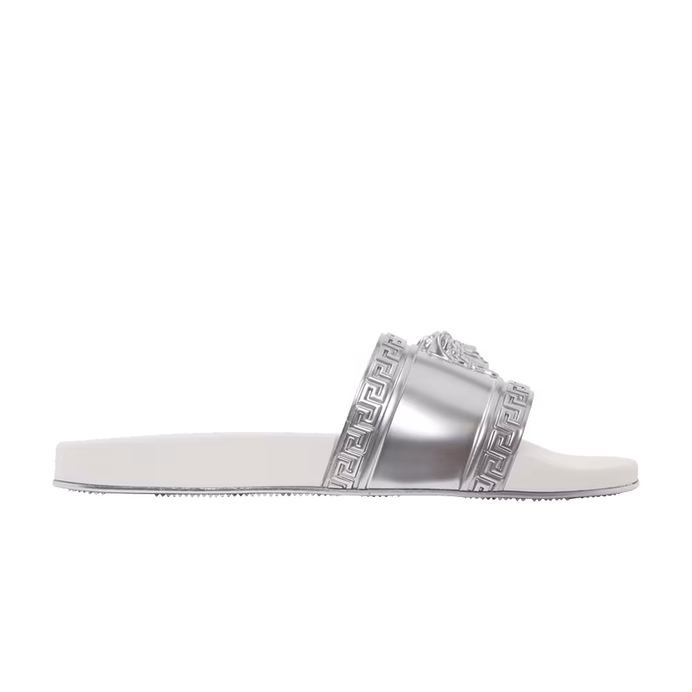 Versace Medusa Slide Silver