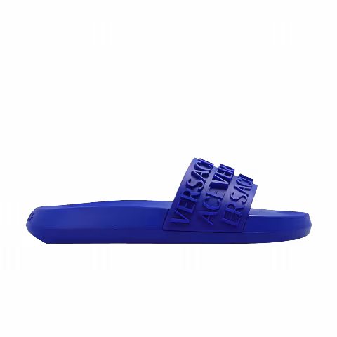 Versace Slide 'Allover Logo - Blue'
