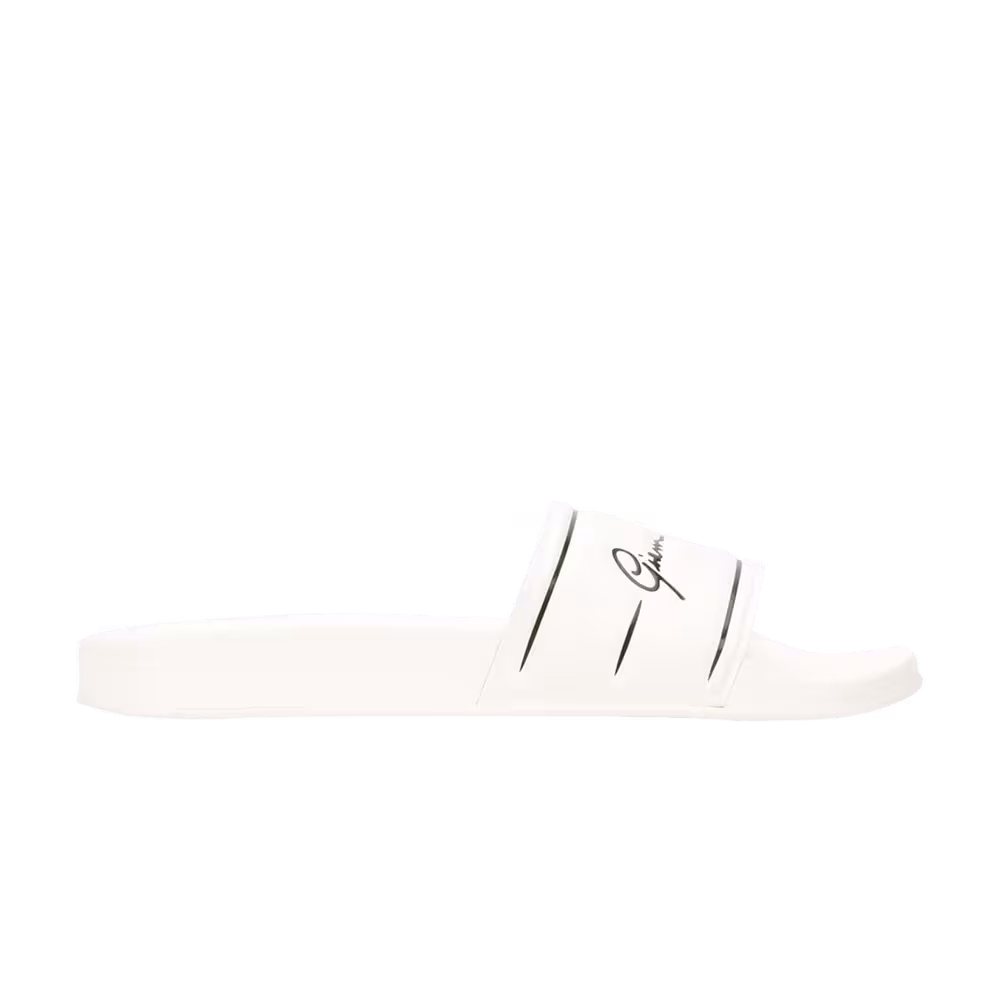 Versace Slide Signature Logo - White Black