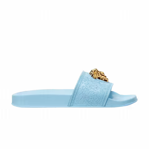 Versace Wmns Palazzo Pool Slide 'Light Blue'