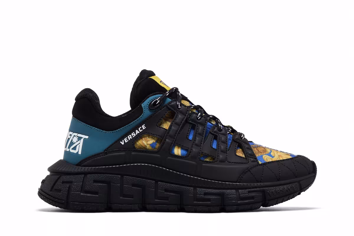 Versace Trigreca Medusa Renaissance Print - Blue, view 2