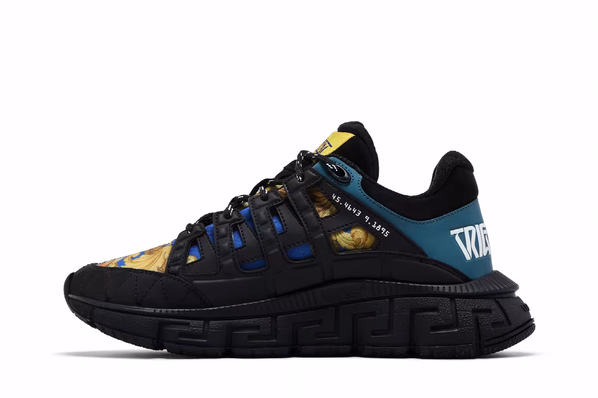 Versace Trigreca Medusa Renaissance Print - Blue, view 4