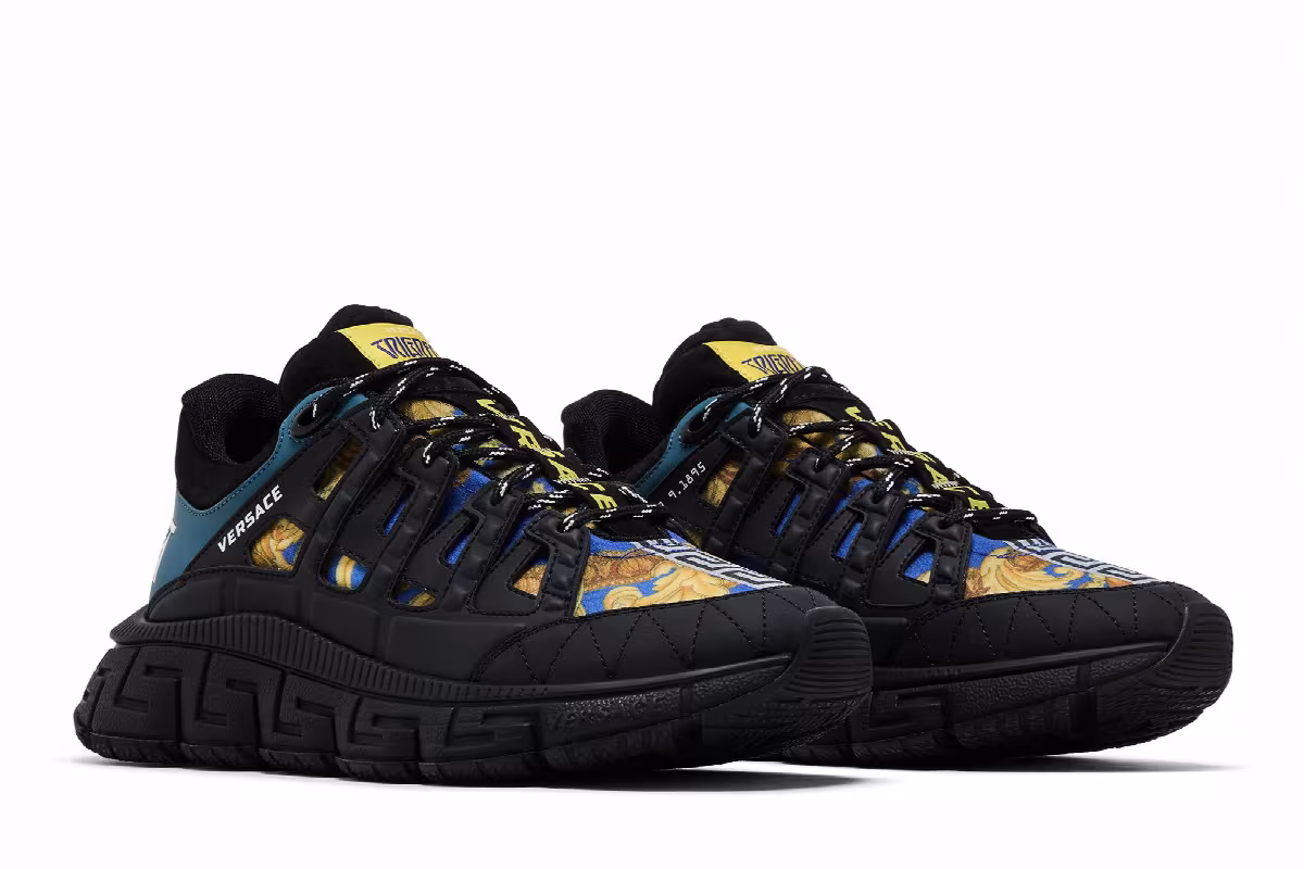 Versace Trigreca Medusa Renaissance Print - Blue, view 9