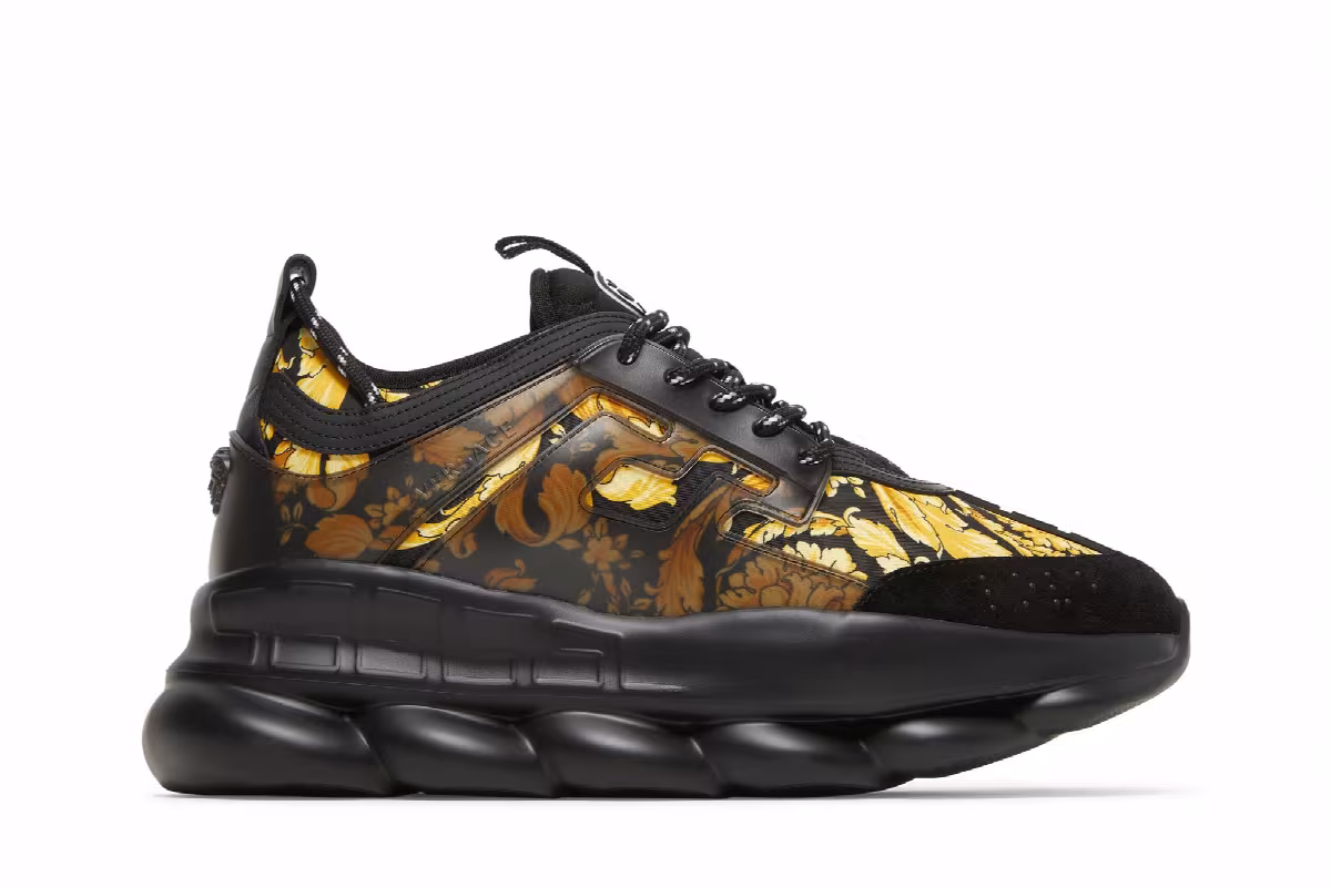 Versace Chain Reaction Trainer Barocco Print - Black, view 2