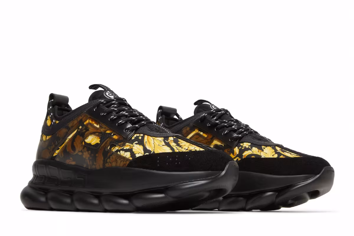 Versace Chain Reaction Trainer Barocco Print - Black, view 9