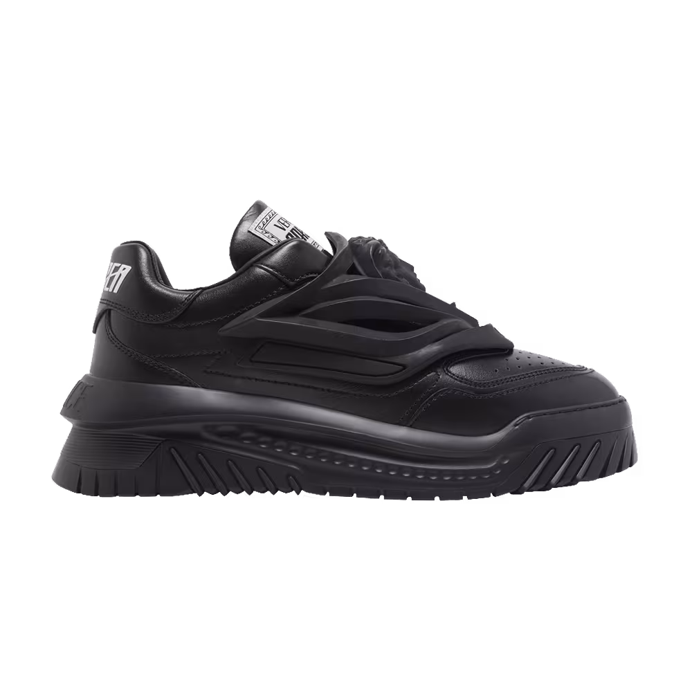 Versace Odissea Caged Rubber Medusa Sneaker Triple Black