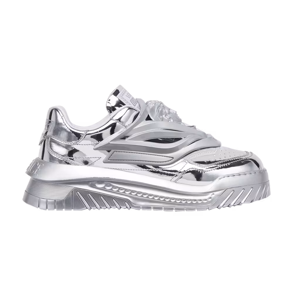 Versace Odissea Caged Rubber Medusa Sneaker Silver