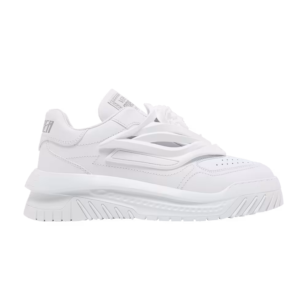 Versace Odissea Caged Rubber Medusa Sneaker Triple White