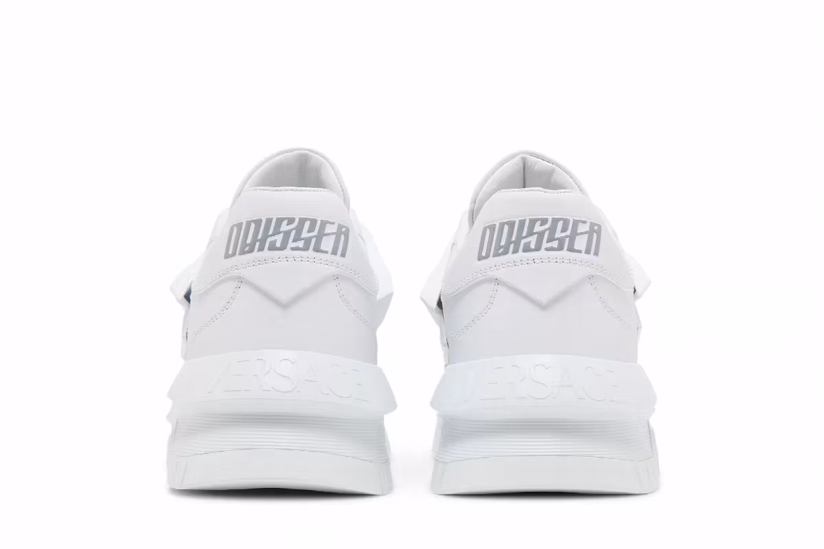 Versace Odissea Caged Rubber Medusa Sneaker Triple White, view 7