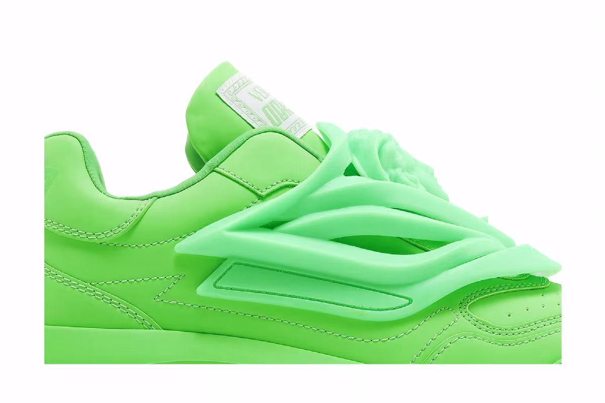 Versace Odissea Caged Rubber Medusa Sneaker Green, view 3