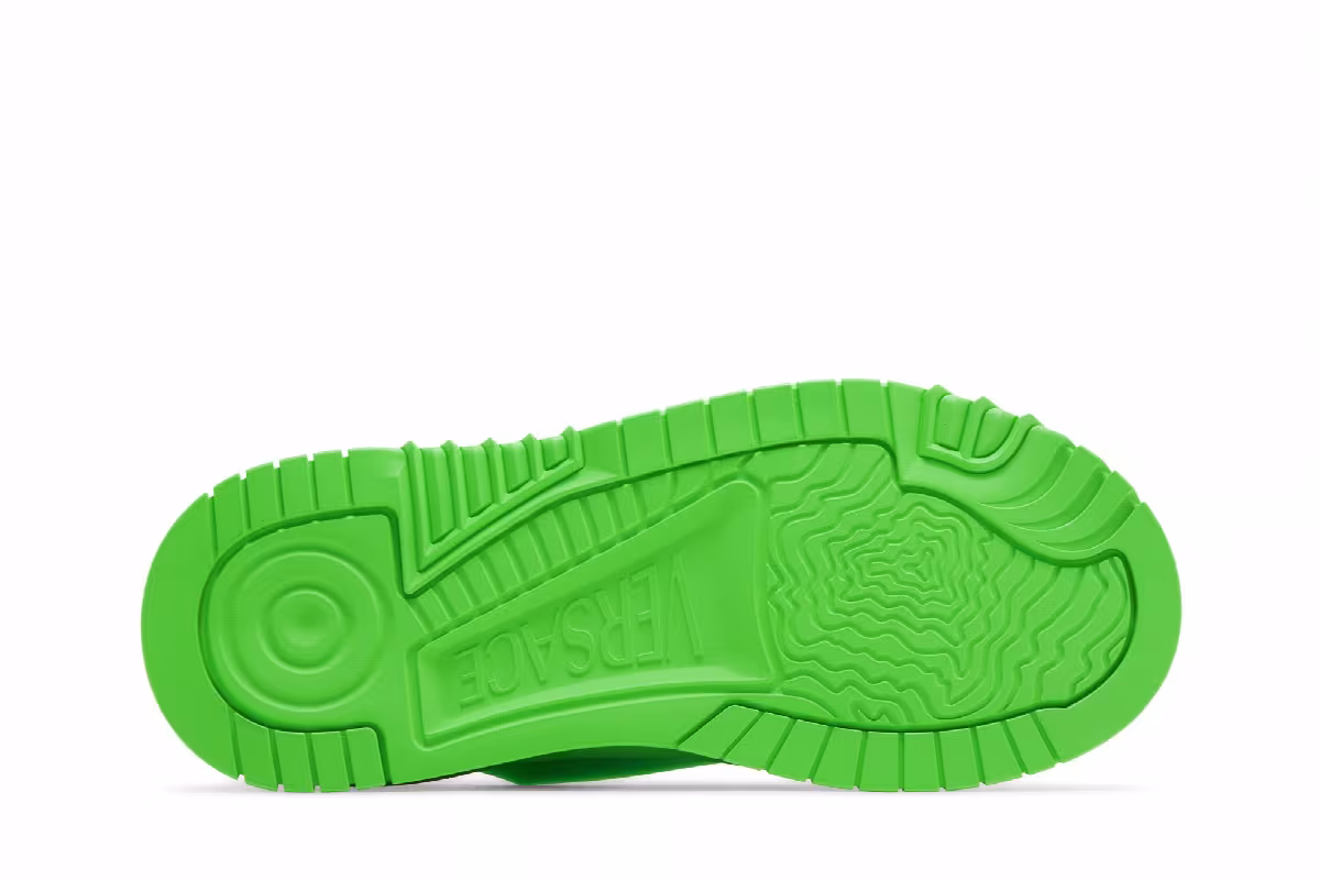 Versace Odissea Caged Rubber Medusa Sneaker Green, view 5