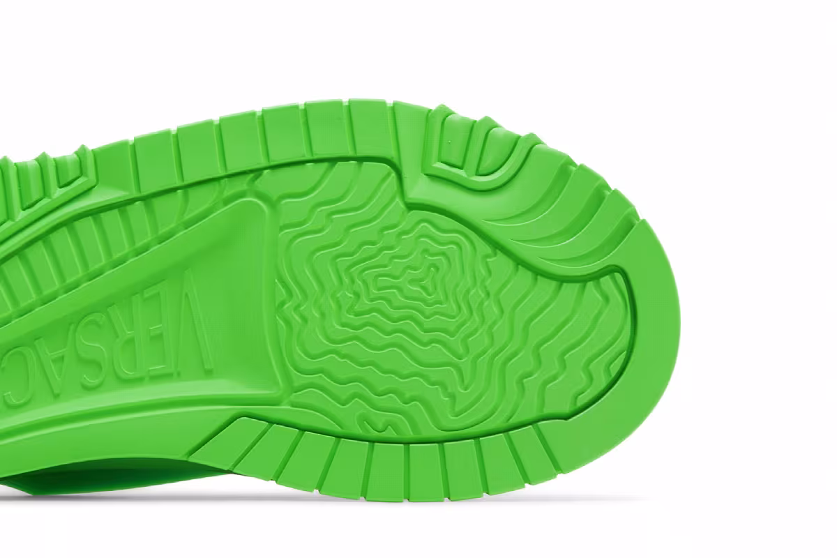Versace Odissea Caged Rubber Medusa Sneaker Green, view 6