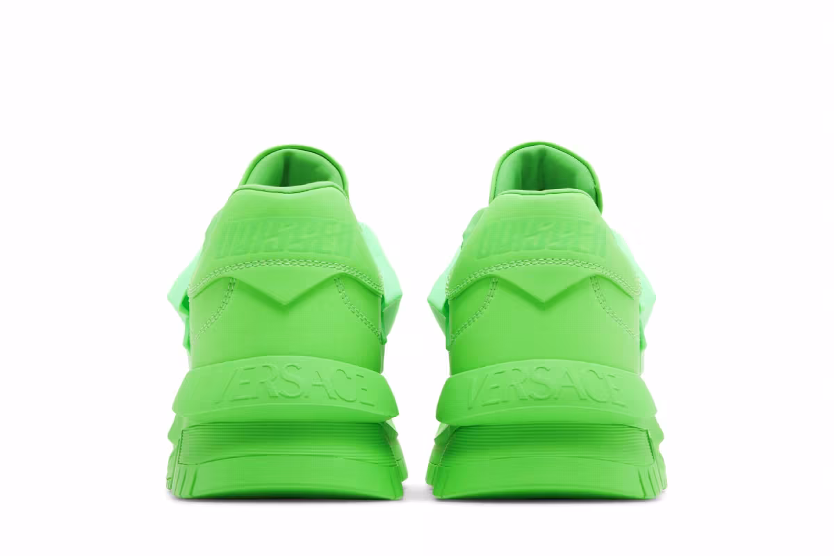 Versace Odissea Caged Rubber Medusa Sneaker Green, view 7