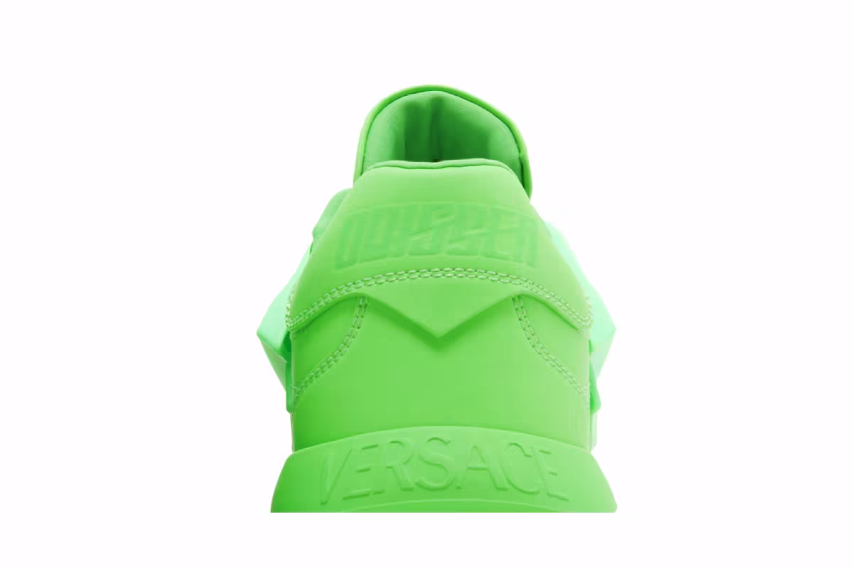 Versace Odissea Caged Rubber Medusa Sneaker Green, view 8