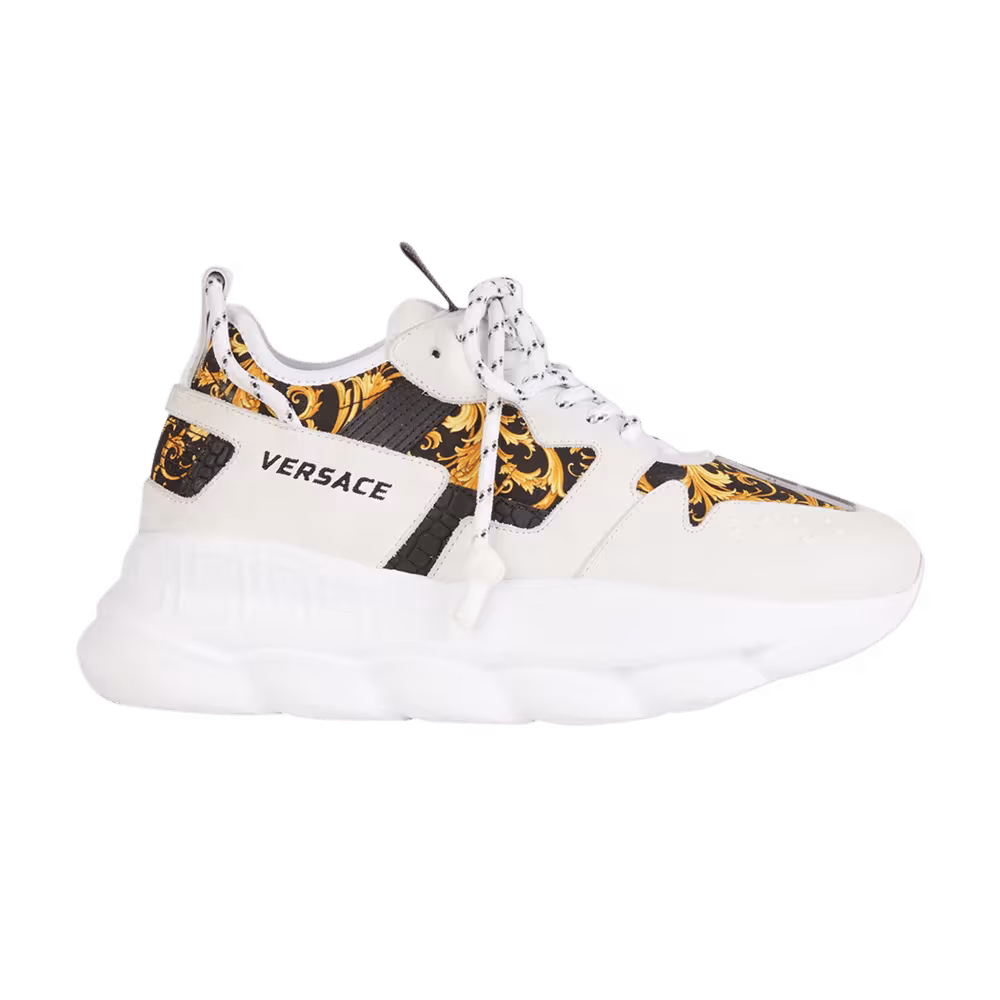 Versace Women's Chain Reaction 2 Barocco Print - White