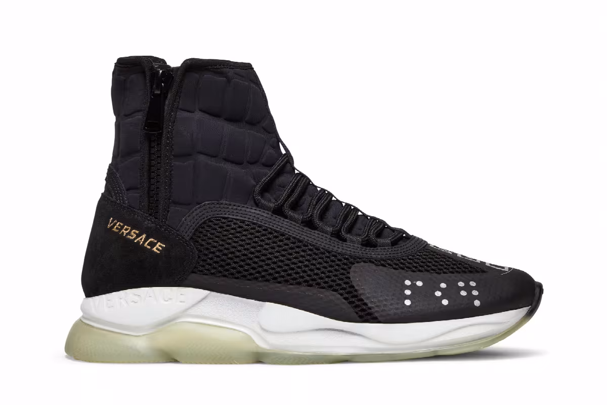 Versace Cross Chainer High Black, view 2