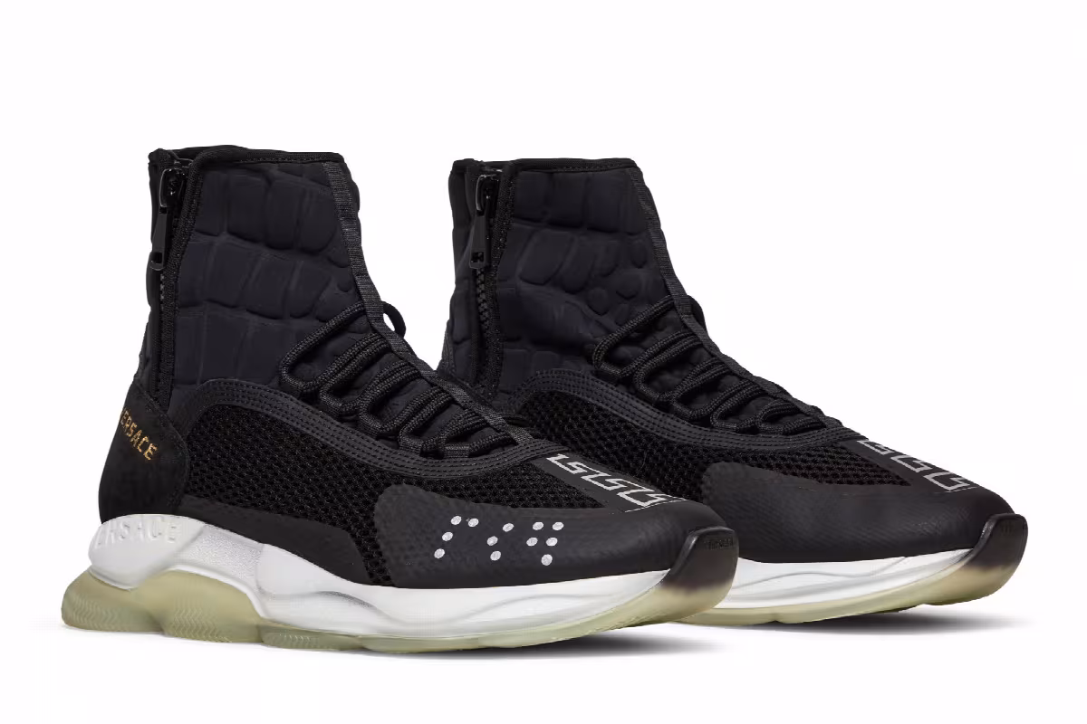 Versace Cross Chainer High Black, view 9