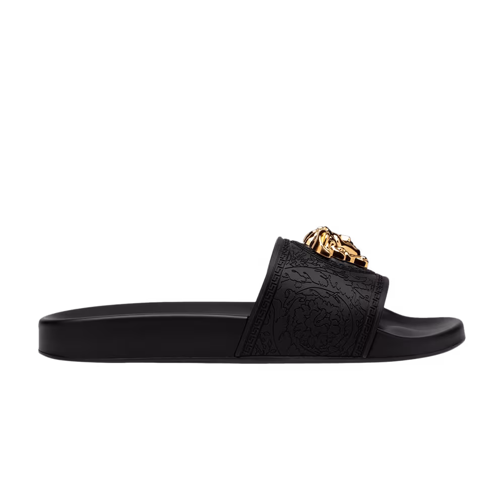 Versace Women's Palazzo Medusa Pool Slide Black