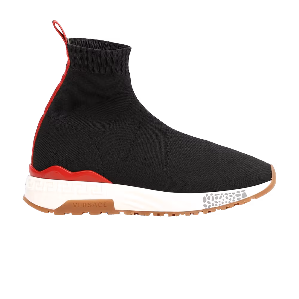 Versace Hercules Sock High Black Geranium
