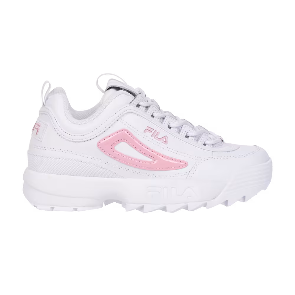 Fila Disruptor 2 Kids Metallic Flag - White Pink
