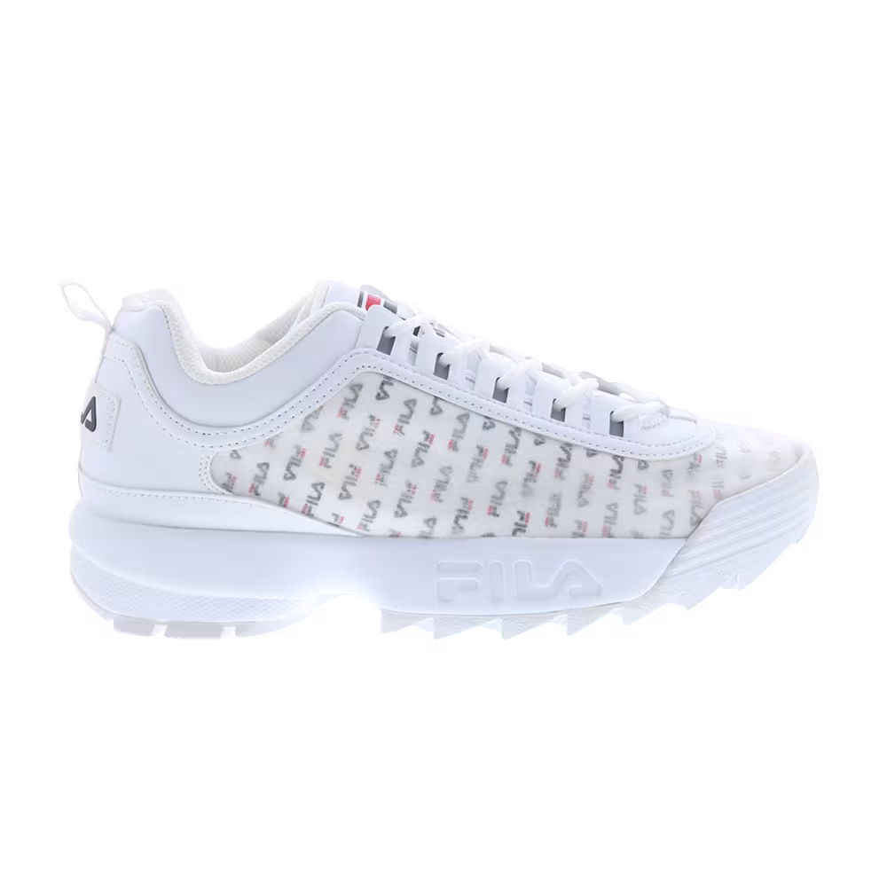 Fila Women's Disruptor 2 Clear Logos - White Navy Red