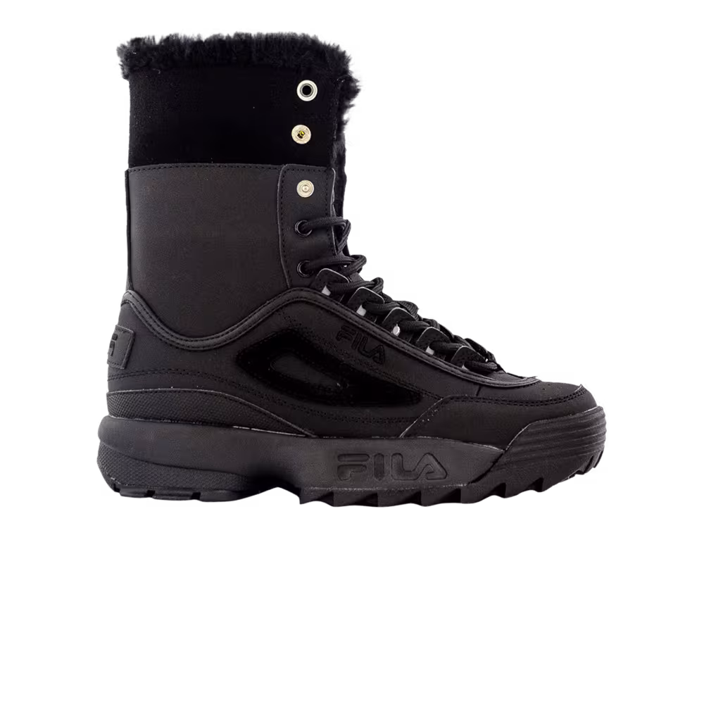 Fila Women's Disruptor Shearling Boot Triple Black